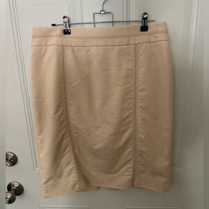 White House Black Market Beige Pencil Skirt